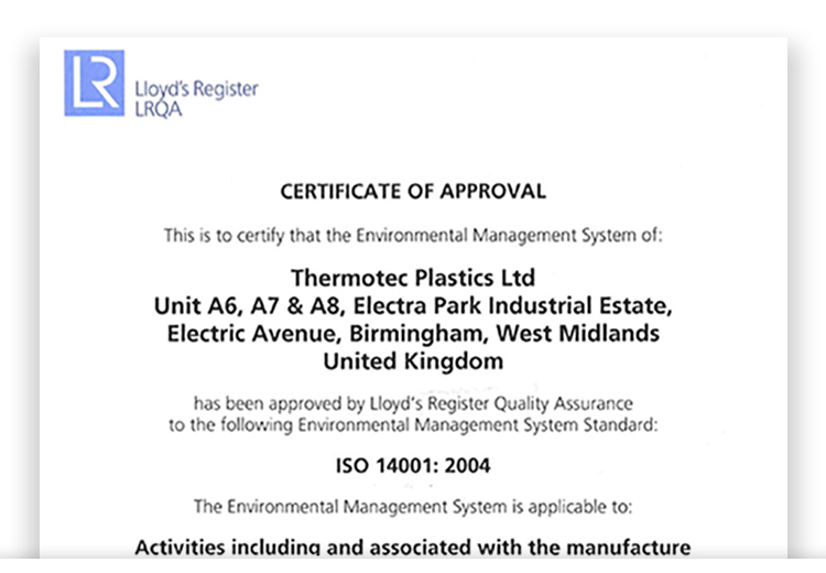 Thermotec Plastics www.thermotecplastics.co.uk Tel: 0121 327 7800